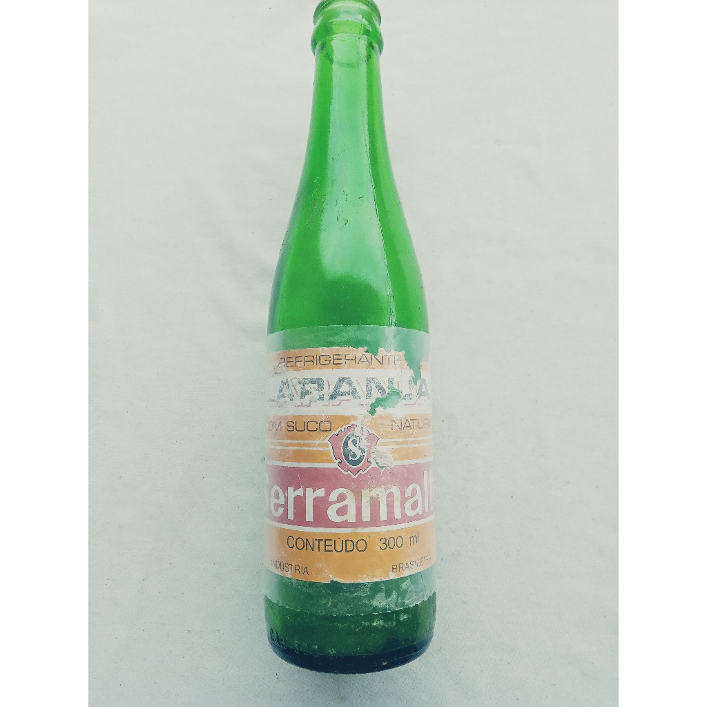 Garrafa Antiga Laranja Serramalte - 300 ml - Rotúlo Papel - X24