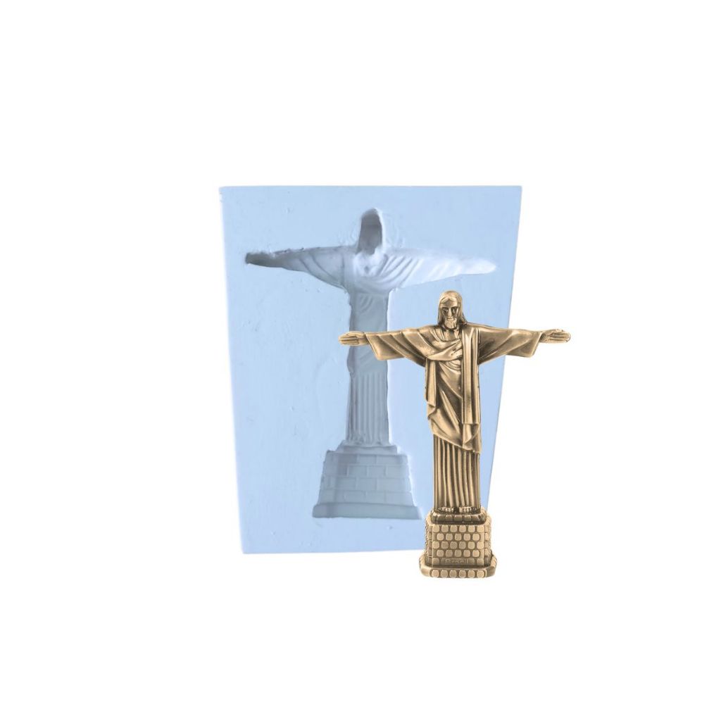 Molde De Silicone Cristo Redentor Confeitaria E Biscuit