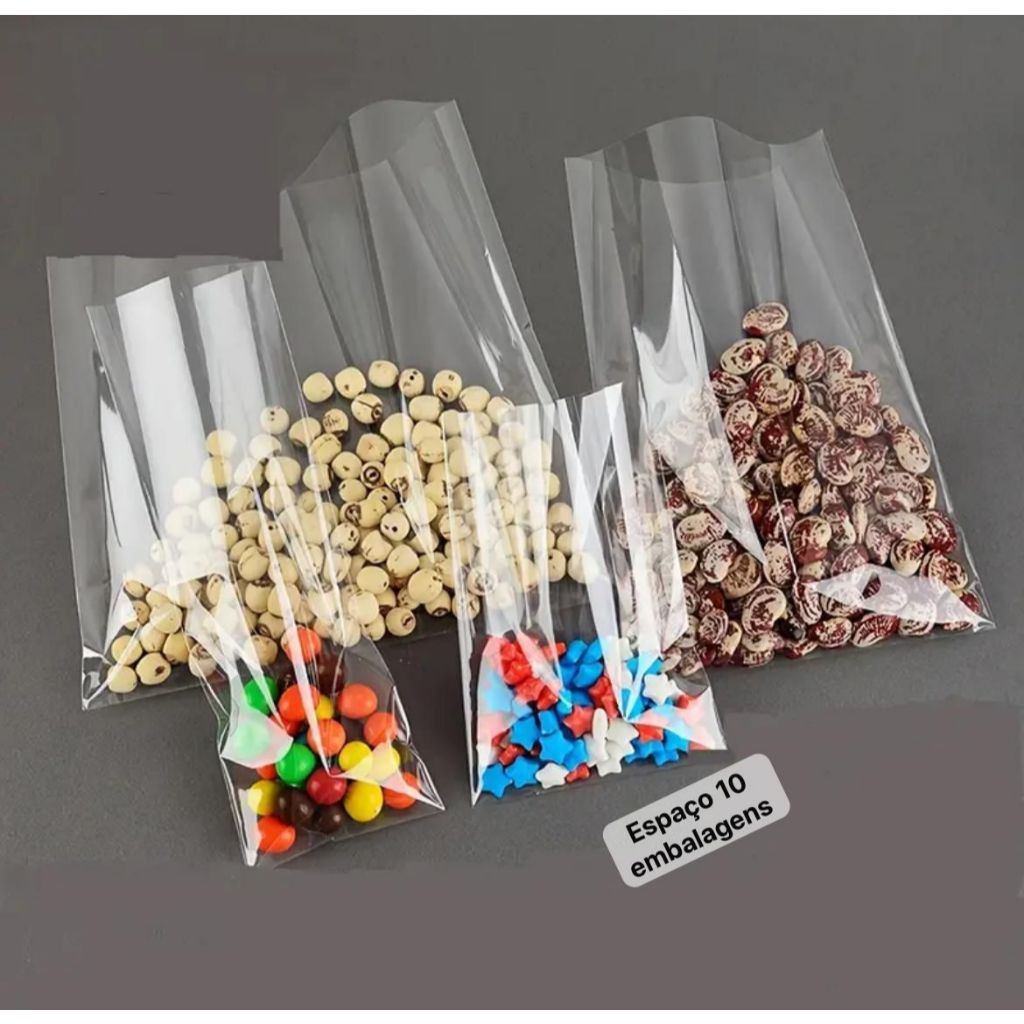 saquinho plástico transparente para uso em geral varias medidas em Oferta na Shopee
