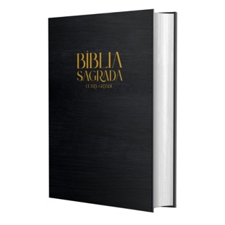 Bíblia Sagrada ACF | Letra Grande | Preta Clássica em Oferta na Shopee