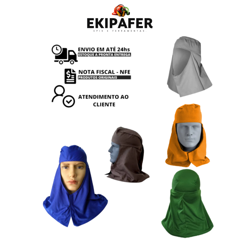 TOUCA TIPO ARABE EM BRIM  PARA PROTEÇÃO SOLDA E SOL  EPI CA.50464