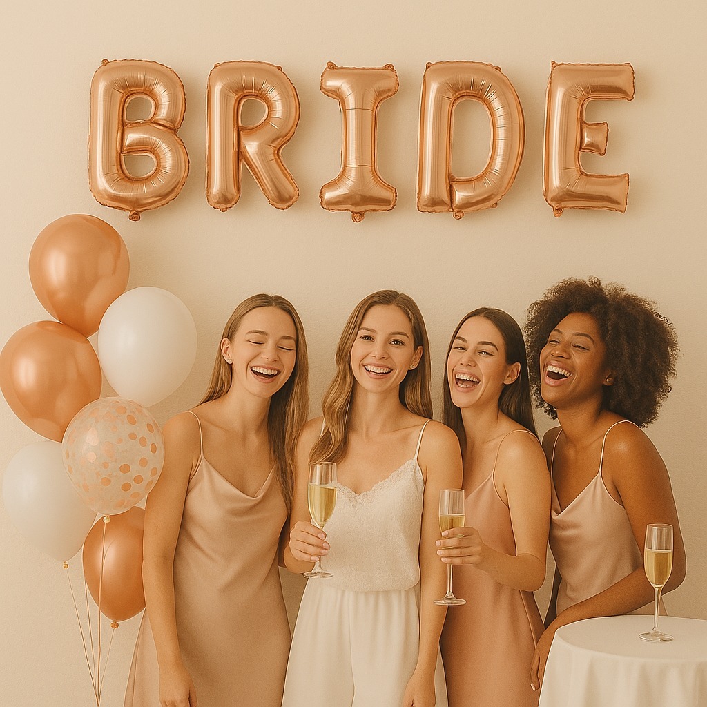 kit balão metalizado BRIDE em 40cm nas cores PRATA ou DOURADO decoração chá de lingerie em Oferta na Shopee
