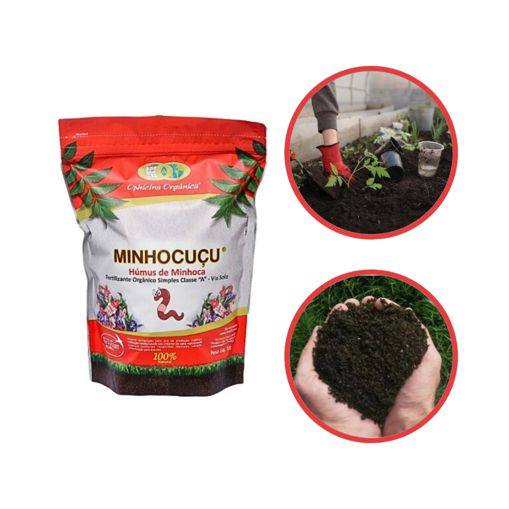 Húmus De Minhoca Minhocuçu Ophicina Orgânica 1kg