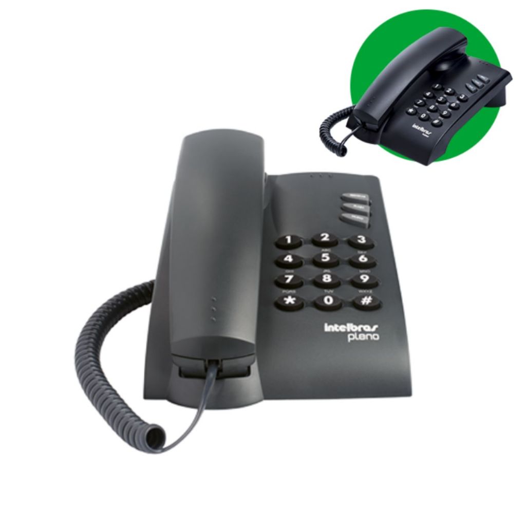 INTELBRAS | TELEFONE COM FIO PLENO PRETO