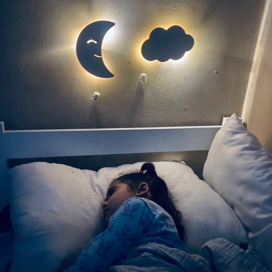 Luminária Lua e Nuvem Decoração de Quarto Infantil