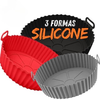 Kit 1/2/3 Formas Silicone Air fryer para sua Cozinha em Oferta na Shopee
