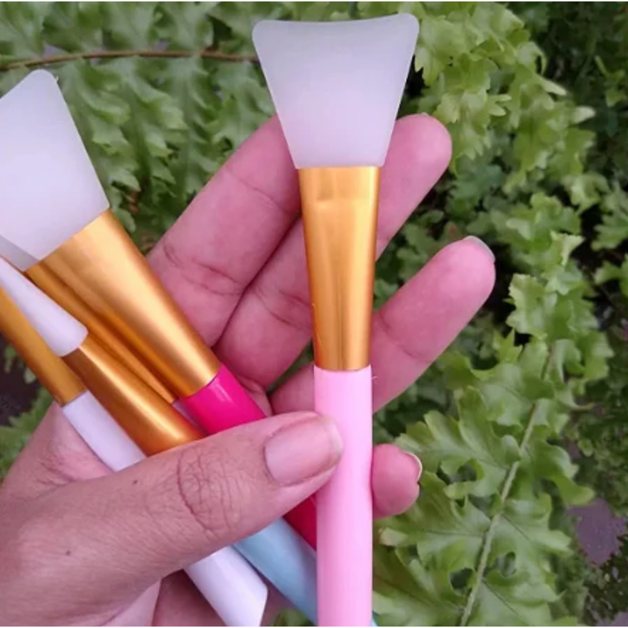 Pincel de silicone para máscara de argila e máscara diversas / cores aleatórias OU esponja polvo de silicone