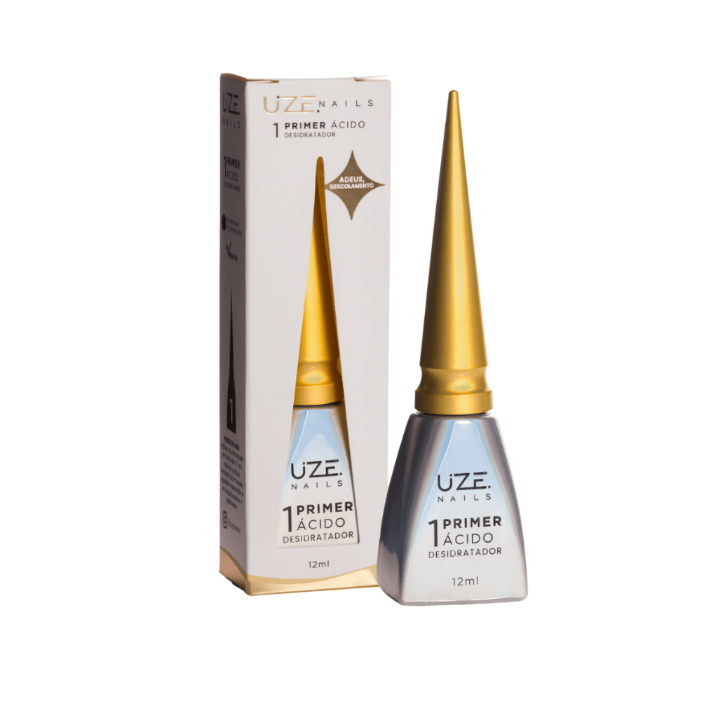 Primer Ácido Uze Nails 12ml – Passo 1 | Preparador Profissional para Gel, Acrílico e Poligel
