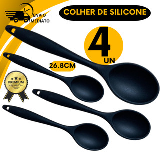 Colher de Silicone Kit Colheres Conjunto Para Cozinha Alimentos Quentes Alta Temperatura