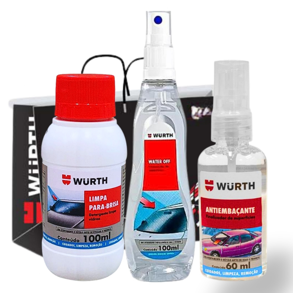 Antiembaçante vidros carro/viseira/óculos Época de INVERNO E CHUVA Blindagem watteroff Wurth