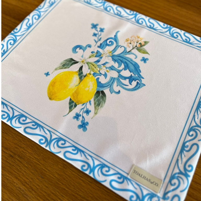 Jogo Americano Veludo 46 x 38 Estampado 4 peças Premium
