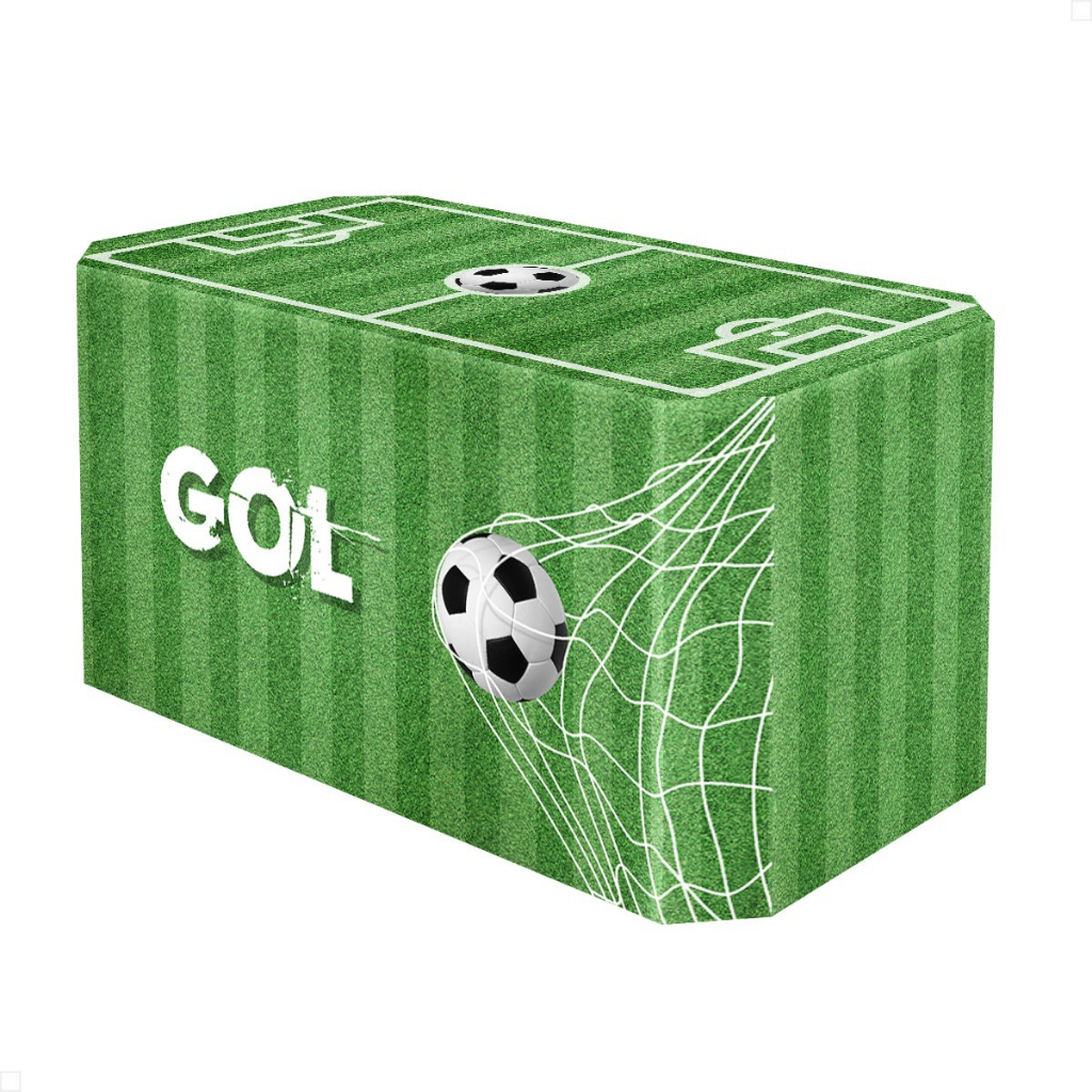 Capa Decorativa Para Mesas Subilmado Helanca Premium Decoração Festa Tema Futebol Campo Bola