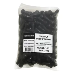 100 Bicos De Roda Válvula P/ Pneu Sem Câmara Passeio Tr 414