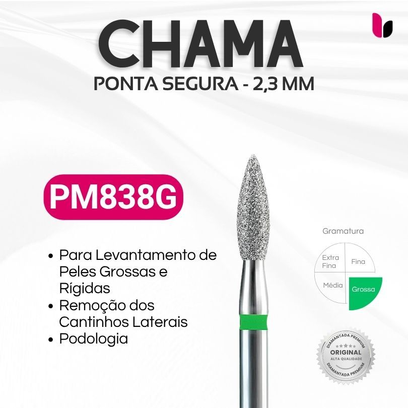838G - Broca Diamantada - Chama Ponta Segura - 2,3mm em Oferta na Shopee