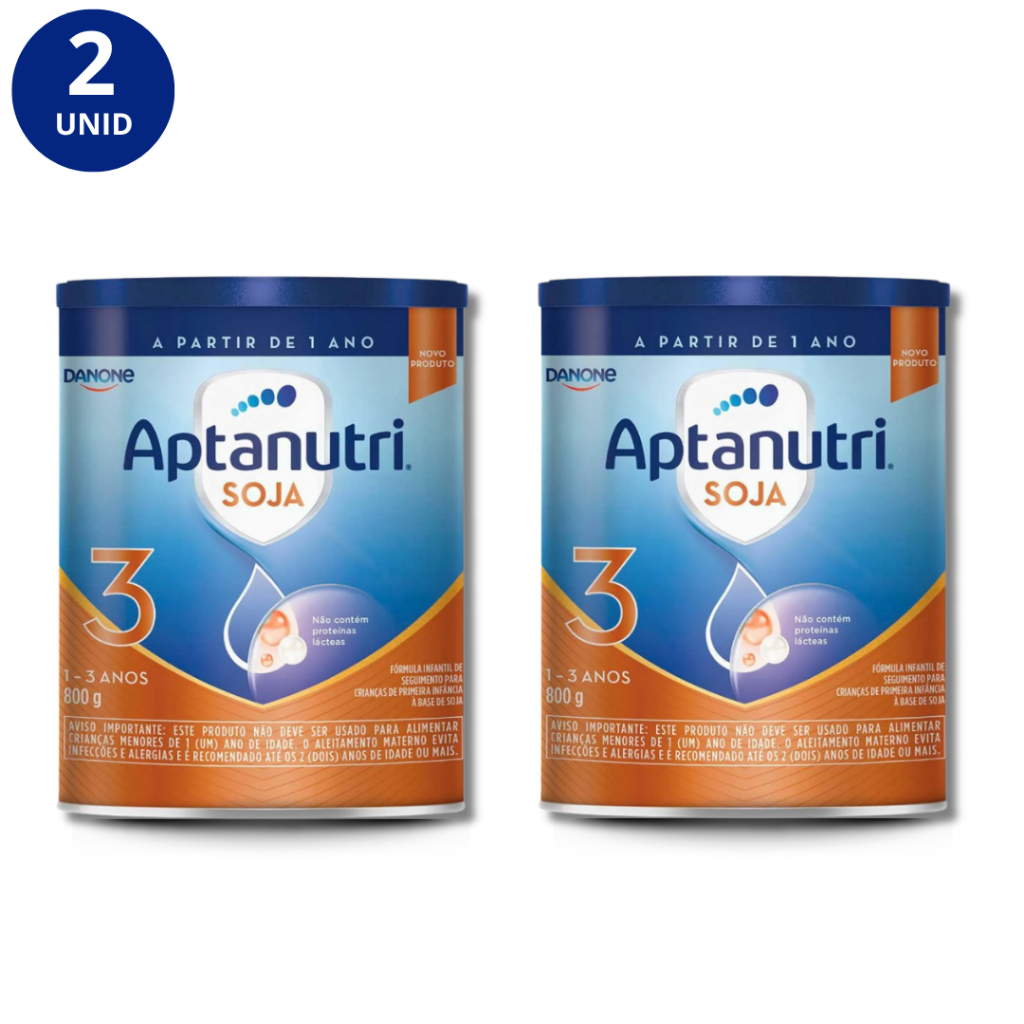 Kit 2x Aptanutri Soja 3 Danone 800g em Oferta na Shopee