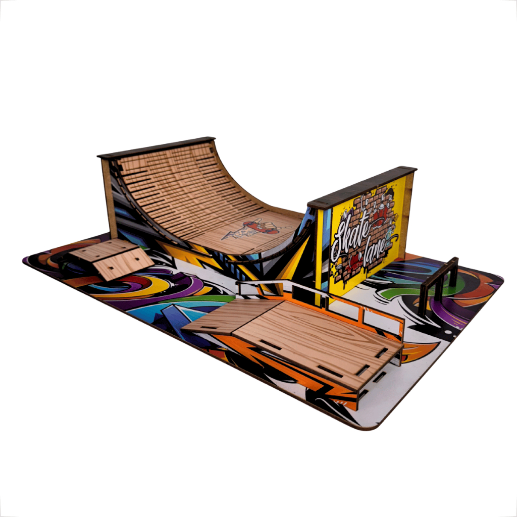 Rampas de Skate Fingerboard MDF Grafite Colorido Esportes Radicais em Oferta na Shopee