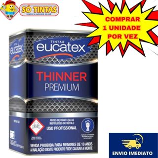 Thinner 9100 Comum Eucatex 18L Potência na Diluição e Limpeza Profissional em Oferta na Shopee