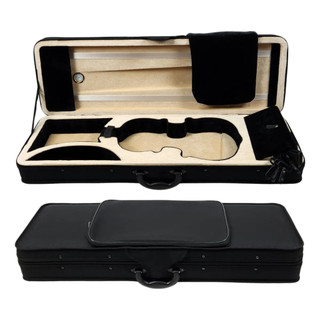 Estojo Case Retangular Para Violino 4/4 De Luxo Térmico Preto Bege