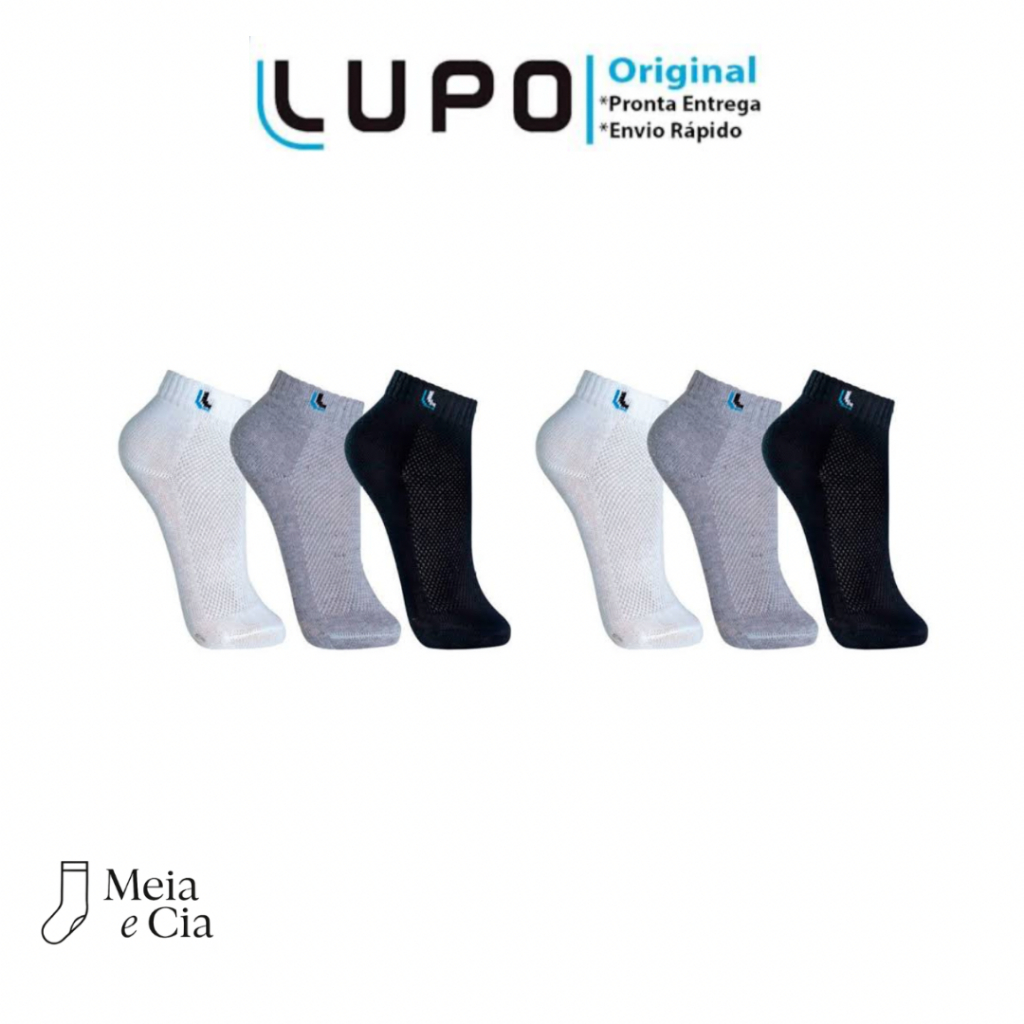 Kit 6 Pares de Meia Lupo Soquete Cano Curto Original em Oferta na Shopee