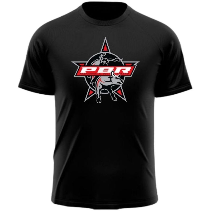 Camiseta Estampada da PBR rodeio country unissex preta americana