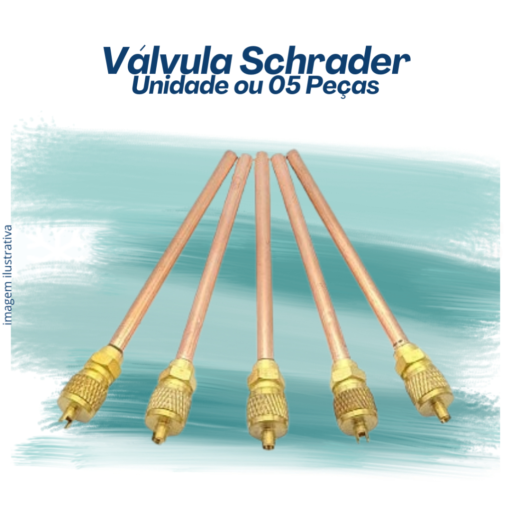 Válvula de Serviço Schrader refrigeração Unidade ou  Kit com 05 peças