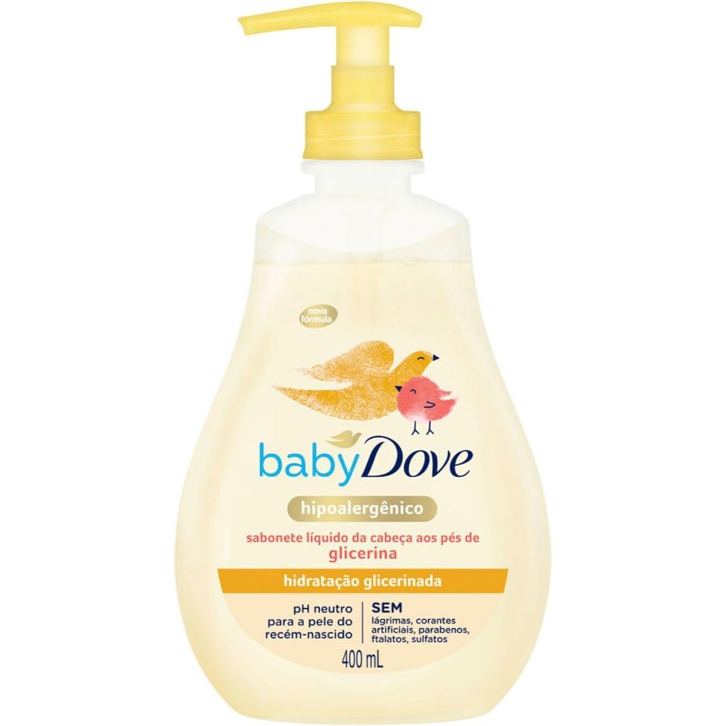 Sabonete Dove Baby Liquido Hidratação Glicerinada 400ml em Oferta na Shopee