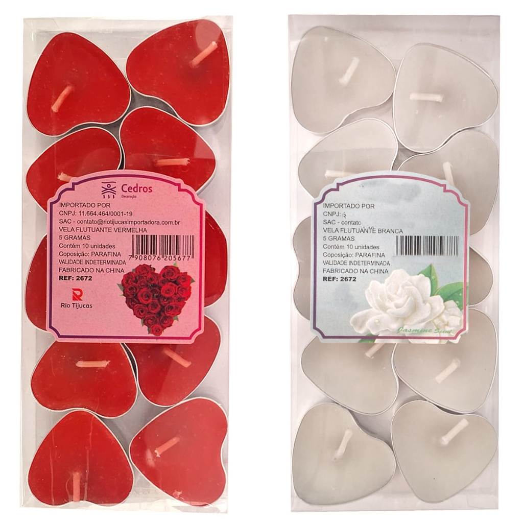 Kit 20 Mini Vela Estilo Coração Com Aroma de Rosas Enfeite Decoração Sala Natal em Oferta na Shopee