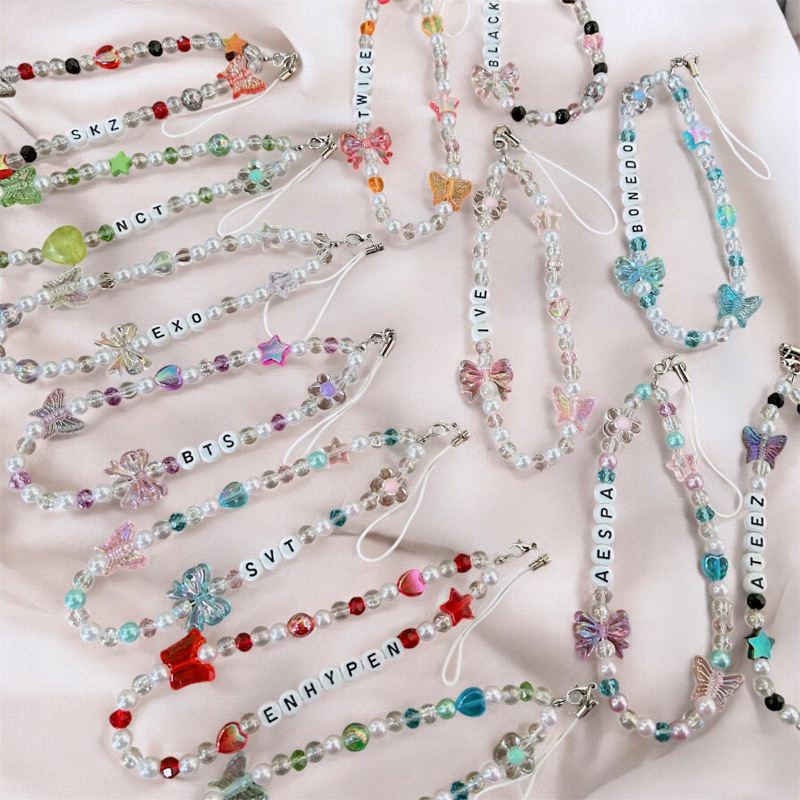 phone strap kpop bts, seventeen, nct, txt, stray kids skz, exo, enhypen, ateez, boynextdoor, ive, aespa, twice blackpink