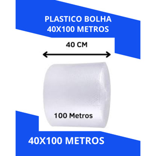 Plástico Bolha 100 Metros Bobina 40x100 em Oferta na Shopee