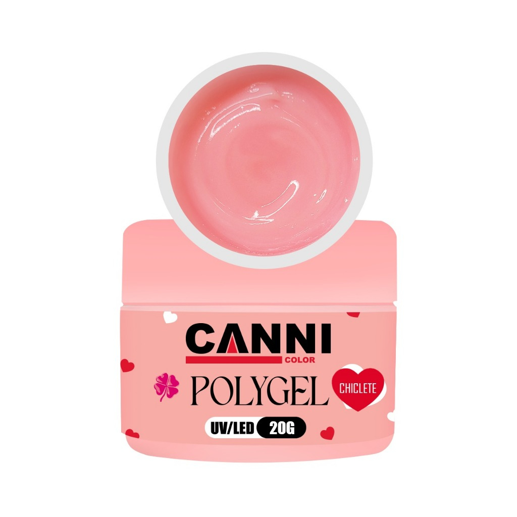 Gel polygel 20g para unhas canni color - Chiclete