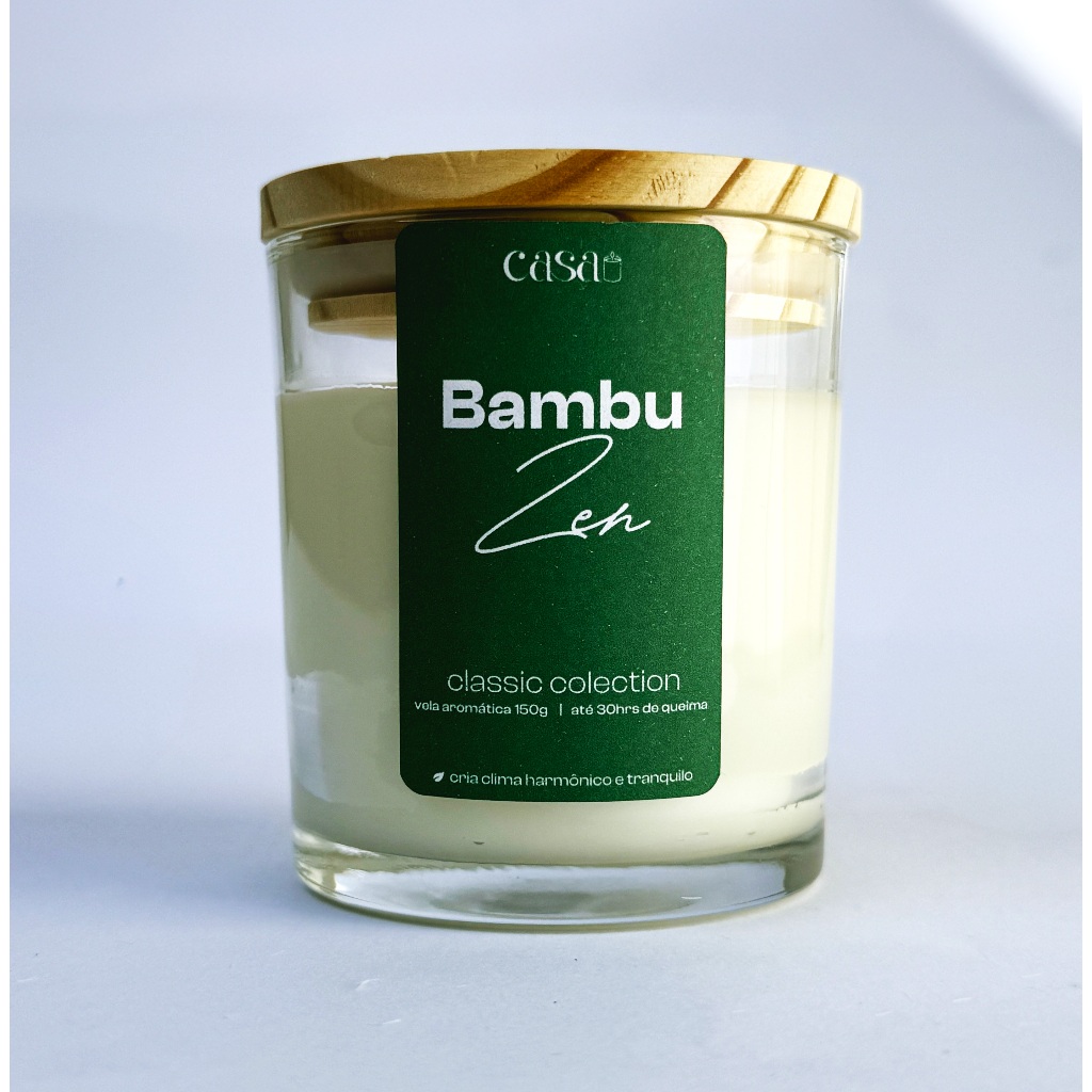 Imagem Kit Velas Bambu Zen 150g + Baunilha e Menta 150g