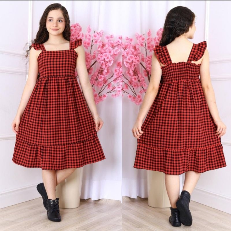 VESTIDO MIDI XADREZ em Oferta na Shopee
