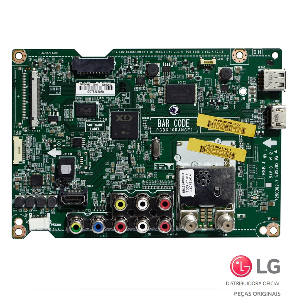PLACA PRINCIPAL LG 49LB5500 EBU62862802 EBT62940101 EAX65359107 | NOVA