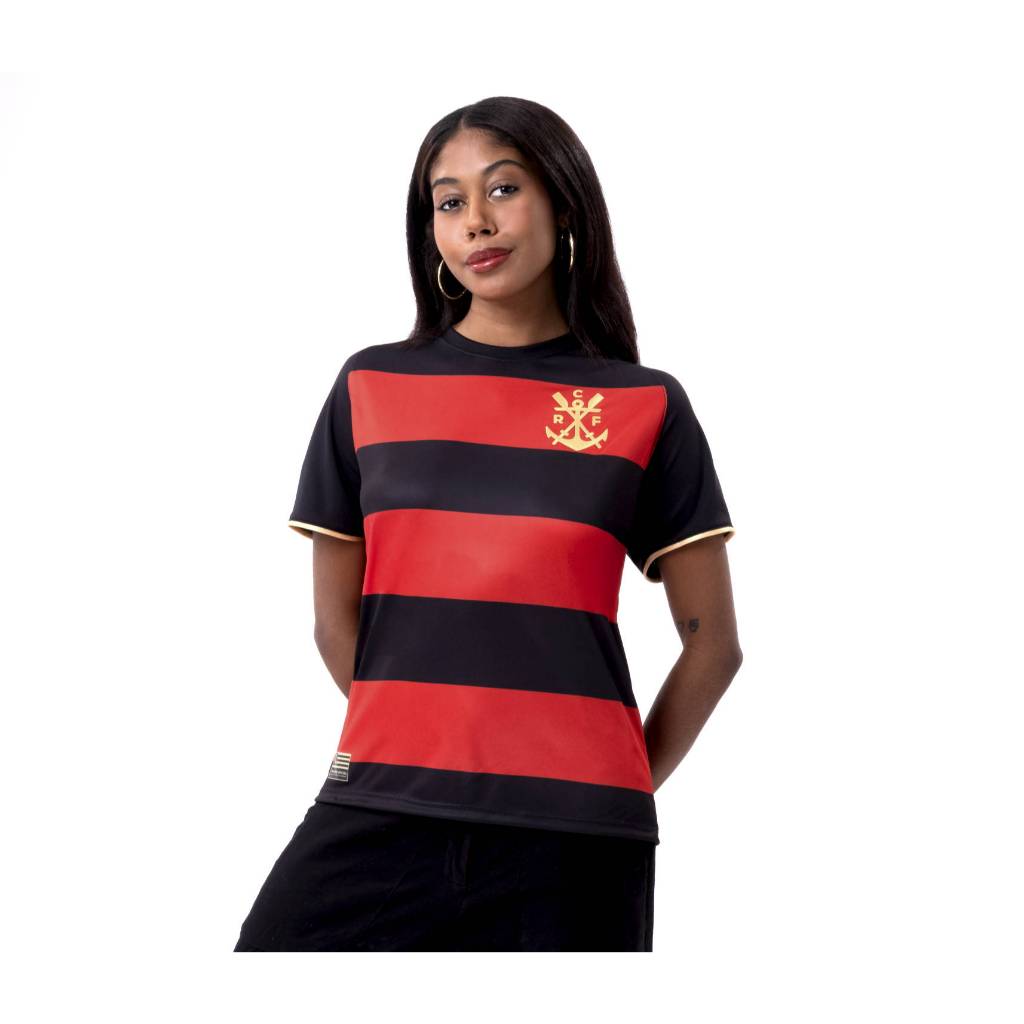Camisa Origens 1895 Licenciada Flamengo  Baby look Feminina