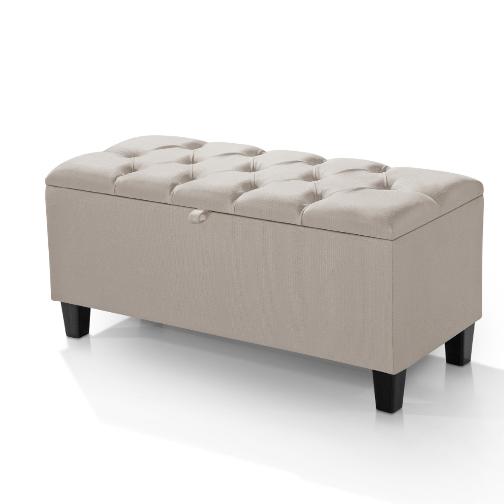 Calçadeira Sapateira Estofado Minimalista Moderno Recamier Sara Sala Quarto Escritório Armazenamento Bau