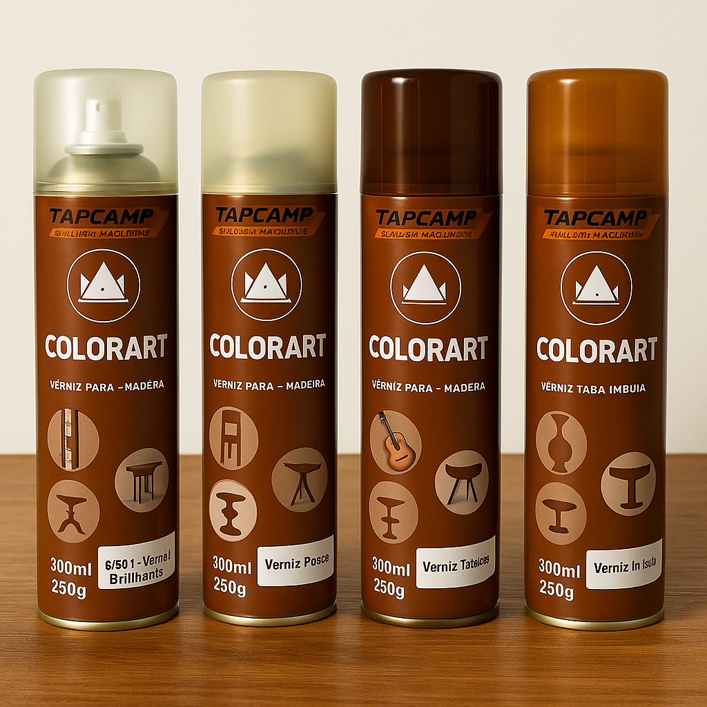 Kit com 2 Tintas Spray Colorart Verniz 300ml – Ideal para Madeira, Móveis e Portas em Oferta na Shopee