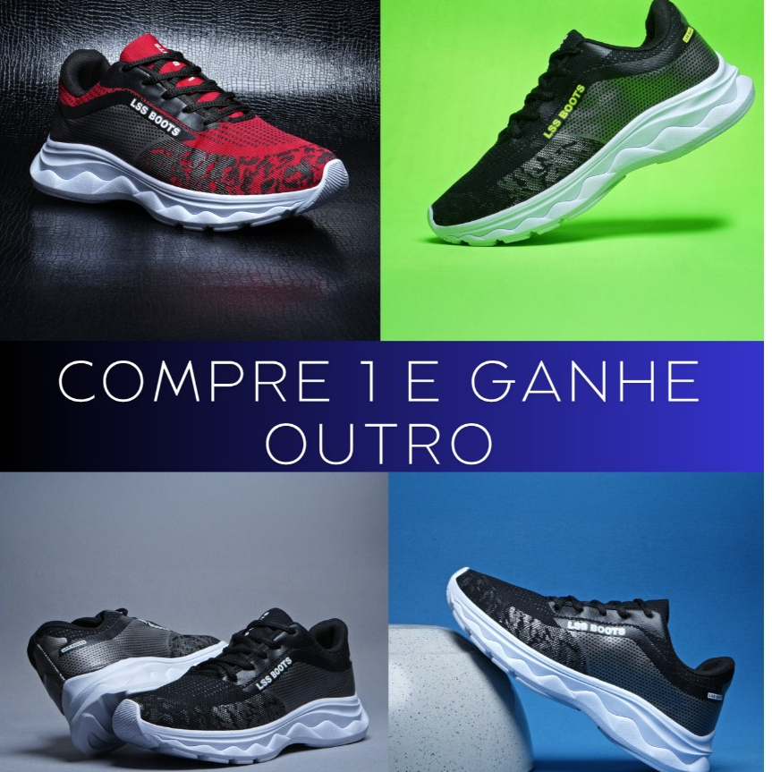 KIT 2 Pares De Tênis Masculino PULSE Lançamento Novidade em Oferta na Shopee