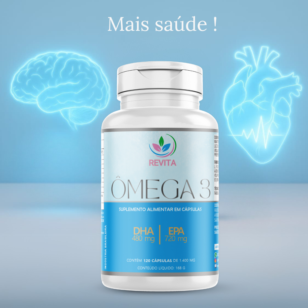 Ômega 3 saúde cerebral redução de inflamação suplemento de peixe EPA DHA óleo de peixe 120 capsulas e 60 capsulas