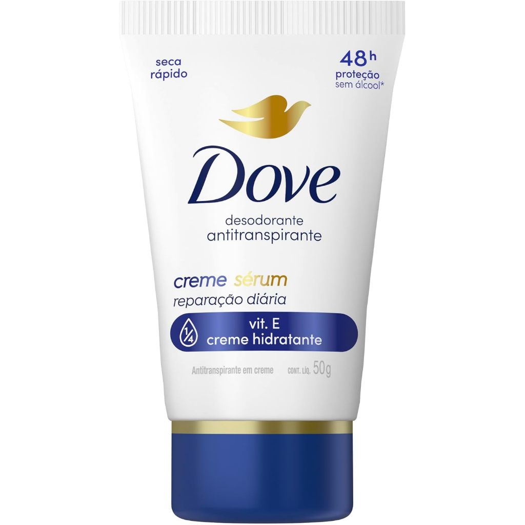 Desodorante Antitranspirante Dove Em Creme Reparação Diária 48h Com 50g