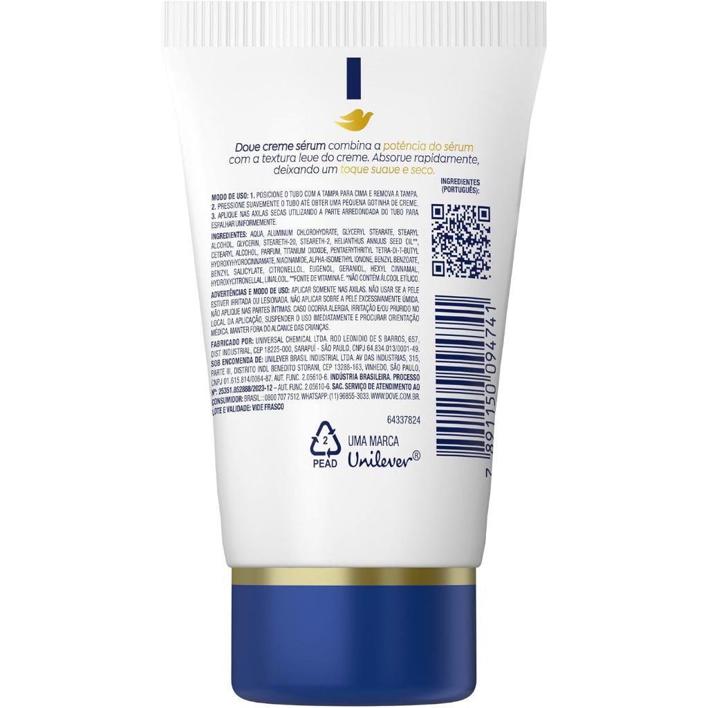 Desodorante Antitranspirante Dove Em Creme Reparação Diária 48h Com 50g — imagem 2 de 2