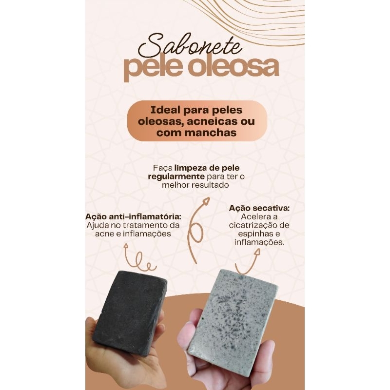 Kit 2 Sabonetes Naturais Argila Preta e Verde | Controle de Oleosidade, Acne, Detox Facial e Corporal