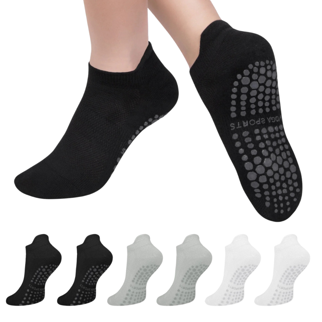 Imagem Kit 3/6/12 Pares Meias Pilates Masculino Antiderrapante Yoga Leve Esporte