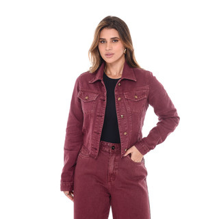 Jaqueta Feminina Moda JeansTendência Básica Cropped Casual