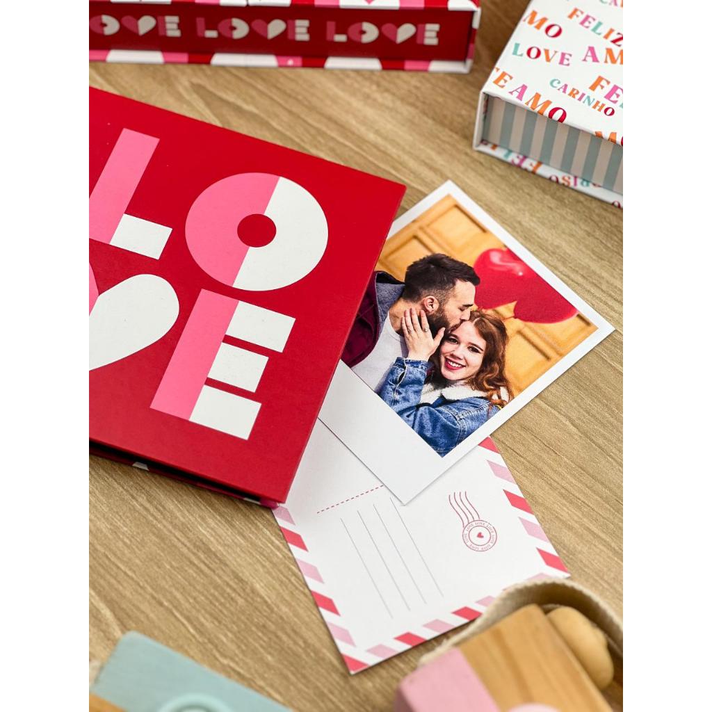 Kit Álbum de Fotos + 12 Fotos Adesivas – Estilo Retrô – Papel Fotográfico – Presente Criativo