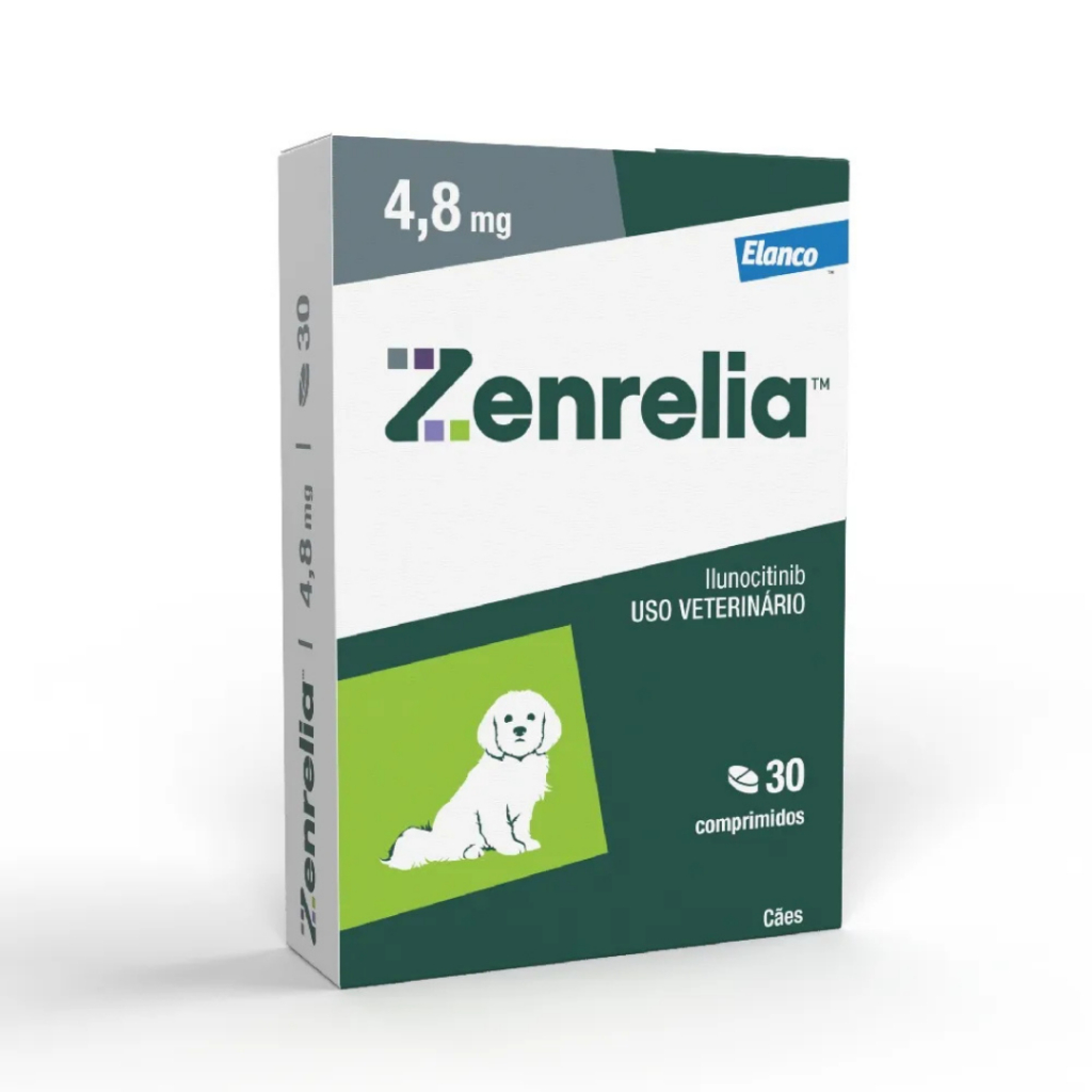 Zenrelia 4,8mg 30 Comprimidos Dermatológico Anti-Coceira para Cães Elanco em Oferta na Shopee