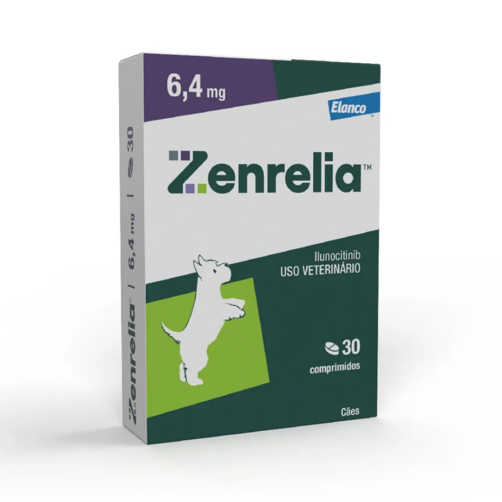 Zenrelia 6,4mg 30 Comprimidos Dermatológico Anti-Coceira para Cães Elanco em Oferta na Shopee