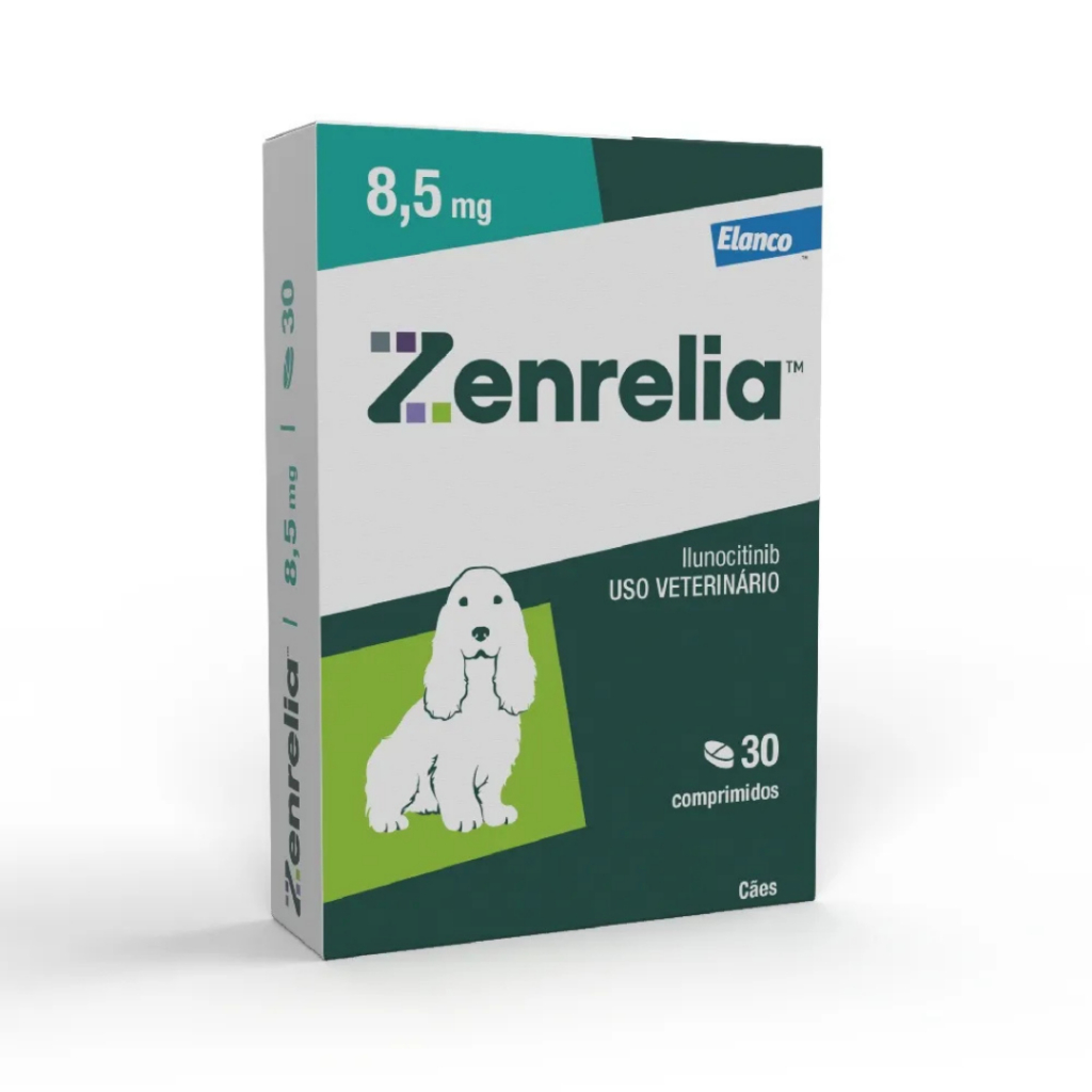 Zenrelia 8,5mg 30 Comprimidos Dermatológico Anti-Coceira para Cães Elanco