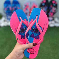 Chinelo sandalia bichinho leve e macio blogueirinha filme lilo stiti