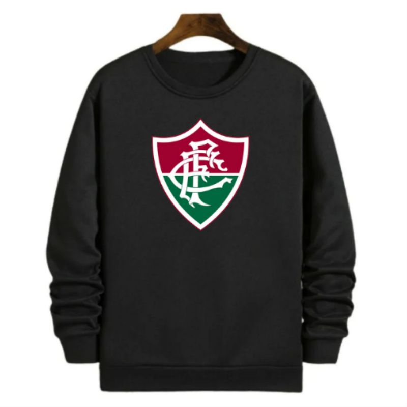 Blusa De Frio Fluminense Moleton Masculino Gola Redonda