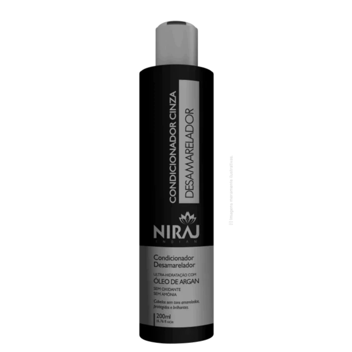 Kit Shampoo + Condicionador Desamarelador Niraj Silver Cinza 200ml Cabelos Grisalhos e Loiros em Oferta na Shopee